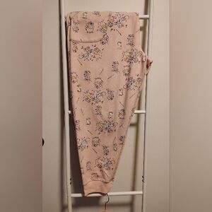 Disney Pale Pink Cinderella, Gus Gus & Jaq Sleepwear Joggers, Junior Size XXXL